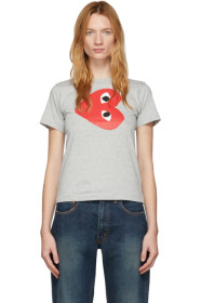Comme des Garçons Play - Grey Horizontal Heart T-Shirt