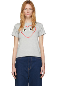 Comme des Garçons Play - Grey Big Heart T-Shirt