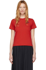Comme des Garçons Play - Red Double Heart Patch T-Shirt