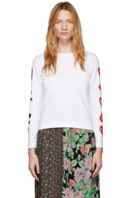Comme des Garçons Play - White Multi Heart Long Sleeve T-Shirt