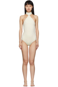 Rudi Gernreich - Off-White Choker One-Piece Swimsuit