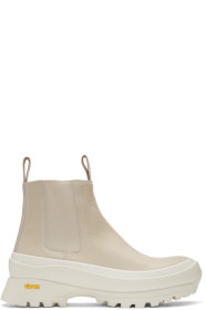 Jil Sander - Off-White Rubber Sole Boots