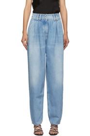 Balmain - Jean fuselé à taille haute bleu