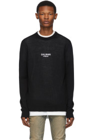 Balmain - ブラック ロゴ セーター