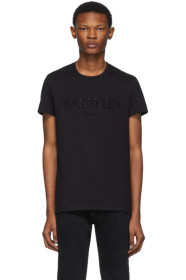 Balmain - ブラック ガラス エンブロイダリー T シャツ