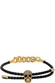 Alexander McQueen - Bracelet à chaîne doré Skull