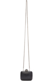 Alexander McQueen - Pochette en cuir grise Mini