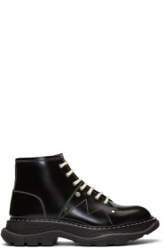 Alexander McQueen - ブラック トレッド レースアップ ブーツ