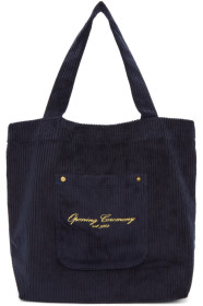 Opening Ceremony - SSENSE Exclusive Navy Corduroy Big Pocket Tote