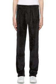 Opening Ceremony - SSENSE Exclusive Black Velour Logo Lounge Pants