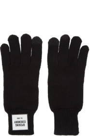 Opening Ceremony - Black Knit Logo Gloves