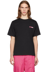 Opening Ceremony - SSENSE 限定 ブラック & ピンク ロゴ T シャツ