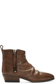 Golden Goose - Brown Leather Vian Boots