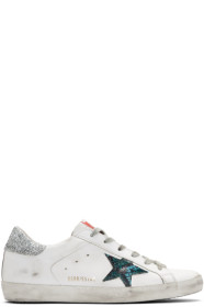 Golden Goose - Baskets blanches Snake Superstar