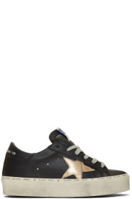 Golden Goose - Baskets noires et dorées Hi Star