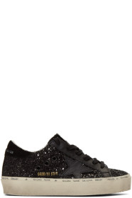 Golden Goose - Baskets scintillantes noires Hi Star