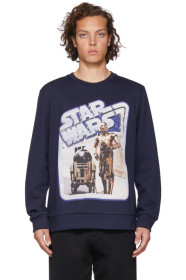 Etro - Pull molletonné bleu marine Droids édition Star Wars