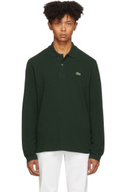 Lacoste - グリーン クラシック ロング スリーブ ポロ