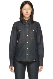 S.R. STUDIO. LA. CA. - Chemise indigo Button-Down