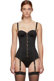 Agent Provocateur - Black Satin Mercy Corset