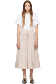 3.1 Phillip Lim - ホワイト & ベージュ T シャツ コルセット ドレス