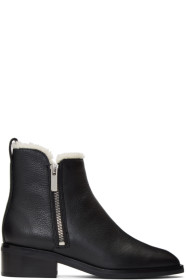 3.1 Phillip Lim - Black Shearling Alexa Boots