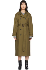 The Loom - Khaki Raglan Long Trench Coat