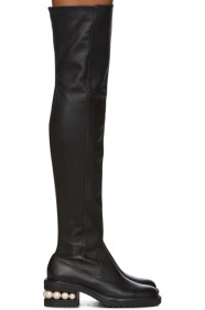 Nicholas Kirkwood - Bottes cuissardes noires Casati Pearl