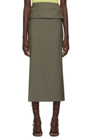 Christopher Esber - Taupe Double Belted Contoured Skirt