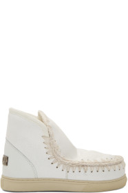 Mou - Bottes blanches Cracked Mini Sneaker