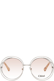 Chloé - Lunettes de soleil rondes argentées Spiraling