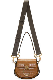 Chloé - Brown Small Croc Tess Bag