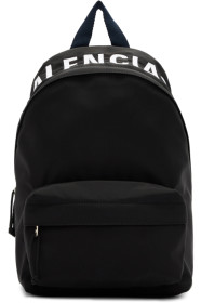 Balenciaga - 黑色 & 海军蓝 Wheel 双肩包