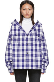 Balenciaga - Blue Check Swing Canadian Jacket