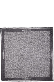 Balenciaga - Black & White Mixed Typo Scarf