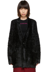 Balenciaga - Black Hairy Knit Cardigan