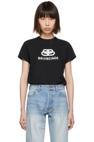 Balenciaga - Black & White BB T-Shirt