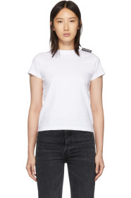 Balenciaga - White Logo Tab Fitted T-Shirt