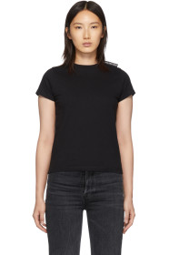 Balenciaga - Black Logo Tab Fitted T-Shirt