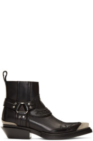 Balenciaga - Black Santiag Booties