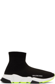 Balenciaga - Black & Yellow Speed Sneakers