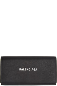 Balenciaga - Portefeuille continental noir Everyday