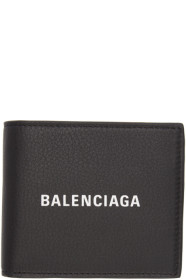 Balenciaga - Portefeuille grainé noir Everyday