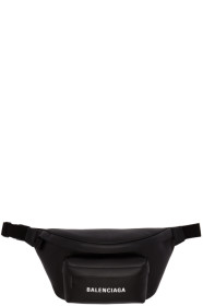 Balenciaga - Sac-ceinture noir et blanc Everyday