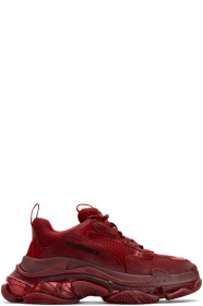 Balenciaga - Burgundy Triple S Sneakers