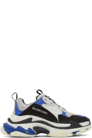 Balenciaga - Black & Blue Triple S Sneakers