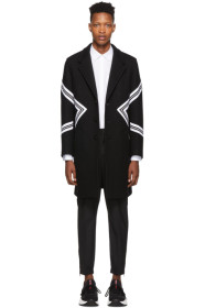 Neil Barrett - Black Single-Breasted Standard Fit Modernist Coat