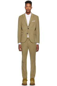 Neil Barrett - Beige Corduroy Fitted Slim Suit