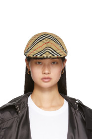 Burberry - ベージュ ビンテージ チェック フラット キャップ