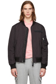 Burberry - Black Quilted Sutton Bomber Jacket